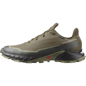 Salomon Men’s Alphacross 5 Gore-TEX Trail Running Shoes(Olive Night/Black/Deep Lichen Green)