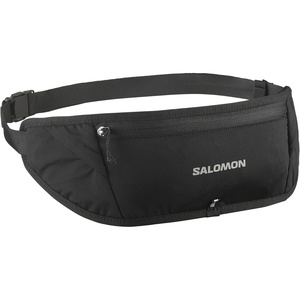 Salomon Pulse Sling Belt, Minimalist Adjustable Running Belt with 3–5L Expandable Storage for Phone, Flask & Nutrition – BLACK – NS