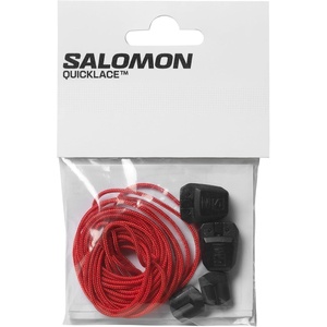 Salomon Quicklace Kit, Footwear Lace Replacement Accessory(Racing Red / Black / Black)