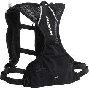 Salomon Unisex Agile 2 Set, Hydration & Storage Vest with 500ml Flasks Included(BLACK)