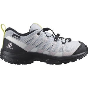 Salomon Unisex Junior’s XA Pro V8 Mid Waterproof Trail Running Shoes for Kids(Arctic Ice Black White)