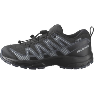 Salomon Unisex Junior’s XA Pro V8 Mid Waterproof Trail Running Shoes for Kids(Black/Turbulence/Quarry)