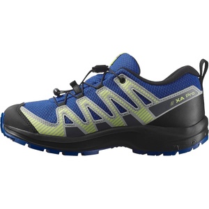 Salomon Unisex Junior’s XA Pro V8 Mid Waterproof Trail Running Shoes for Kids(Nautical Blue/Black/Sharp Green)