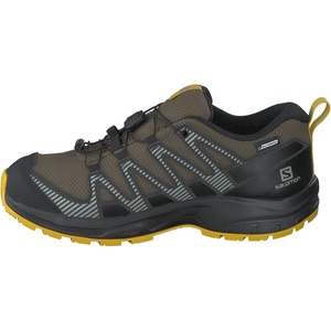 Salomon Unisex Junior’s XA Pro V8 Mid Waterproof Trail Running Shoes for Kids(Olive Night/Black/Sulphur)