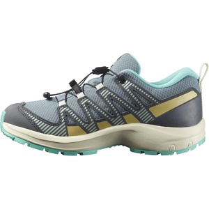 Salomon Unisex Junior’s XA Pro V8 Mid Waterproof Trail Running Shoes for Kids(Trooper/Turbulence/Aruba Blue)