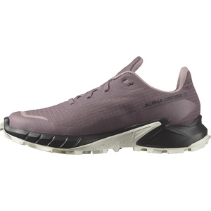 Salomon Women’s Alphacross 5 Gore-Tex, Waterproof Trail Running Shoes(Moonscape/Black/White)