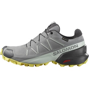 Salomon Women’s Speedcross GTX, Waterproof Trail Running Shoes(Sharkskin/Clearly Aqua/Sunny Lime)